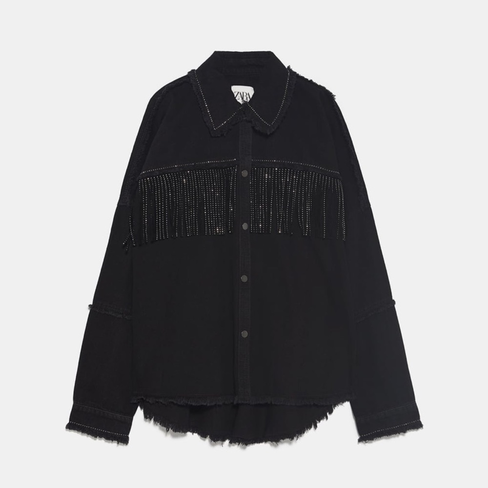 ISO Zara shiny fringe jacket